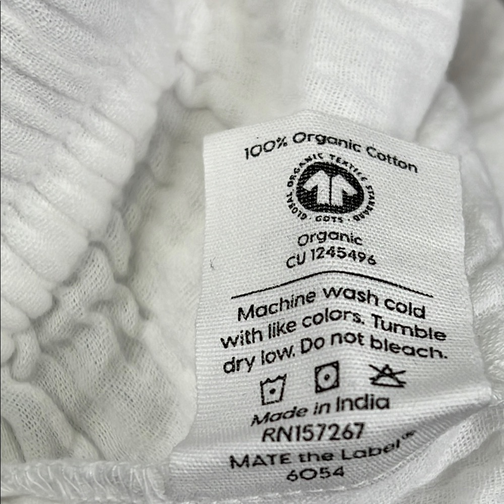 MATE The Label XS 100% Organic Gauze Short‎ Women's White Shorts - Picture 10 of 12